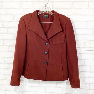 Akris wool blend button front blazer size 10